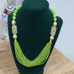 Imported Green Beaded Necklace